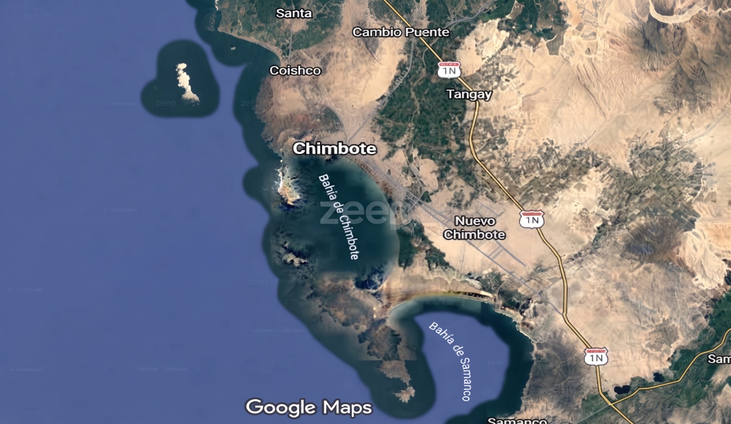 Mapa y Coordenadas de Chimbote